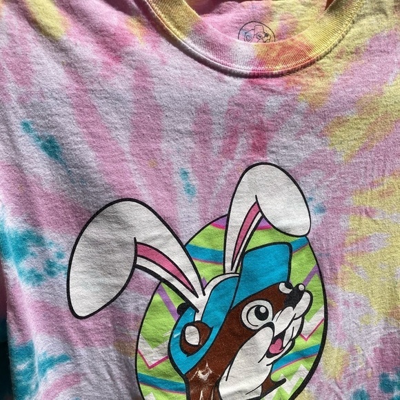 Women's Buc-ee's T-Shirt Multicolor Logo Tie Dye S Crew Cotton Gas Texas Food - Picture 8 of 10